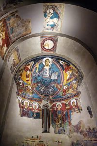 Pantocrátor del ábside de San Clemente de Tahull rodeado por el Tetramorfos