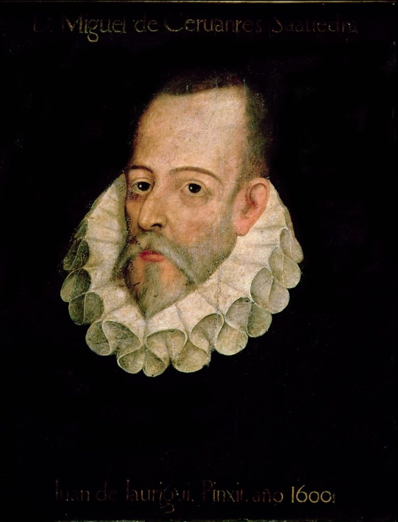 Retrato tradicional de Miguel de Cervantes, autor de Don Quijote de la Mancha