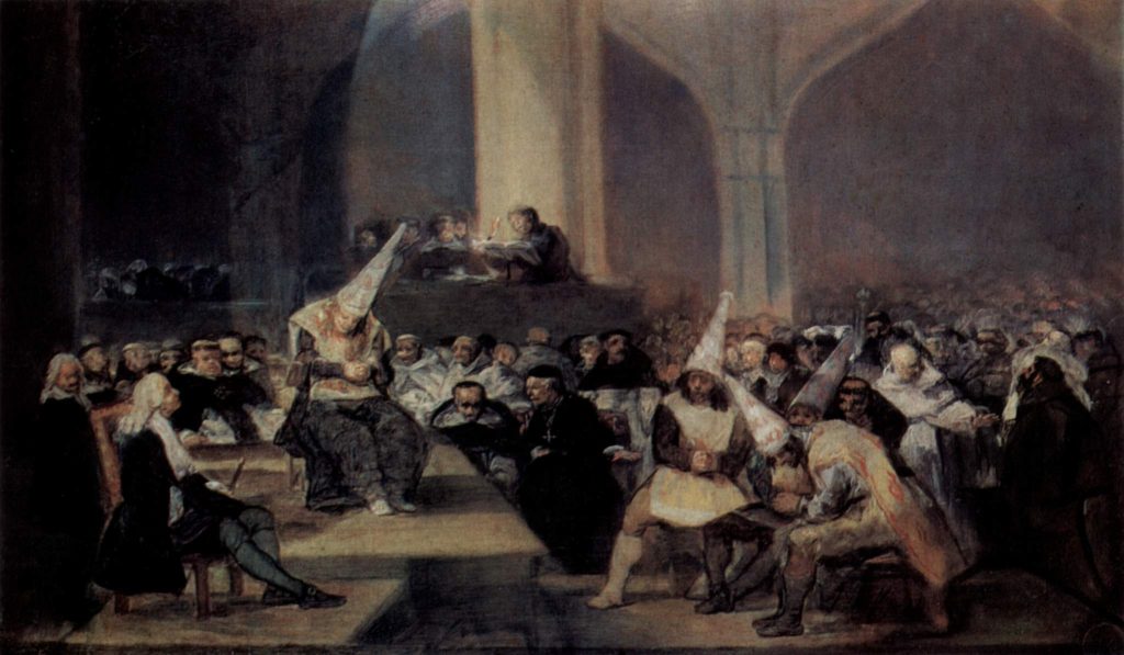 Tribunal de la Inquisición representado por Francisco de Goya