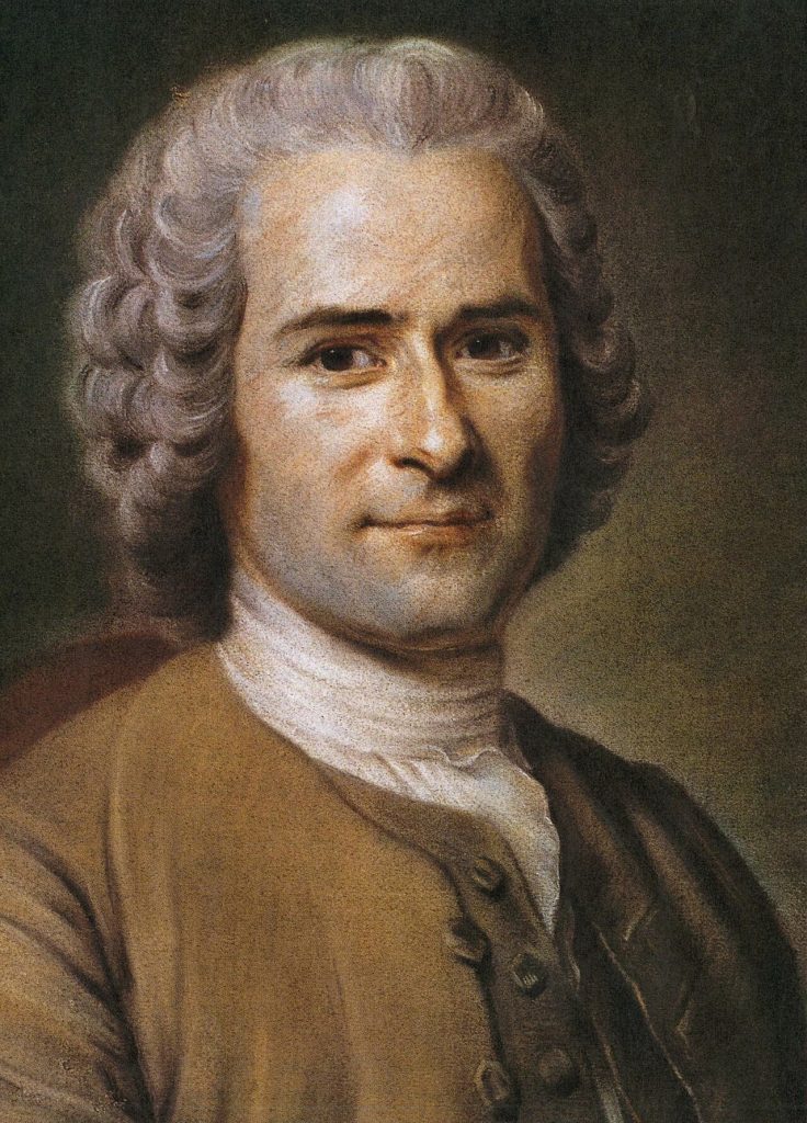 Retrato de Jean-Jacques Rousseau, autor de El contrato social