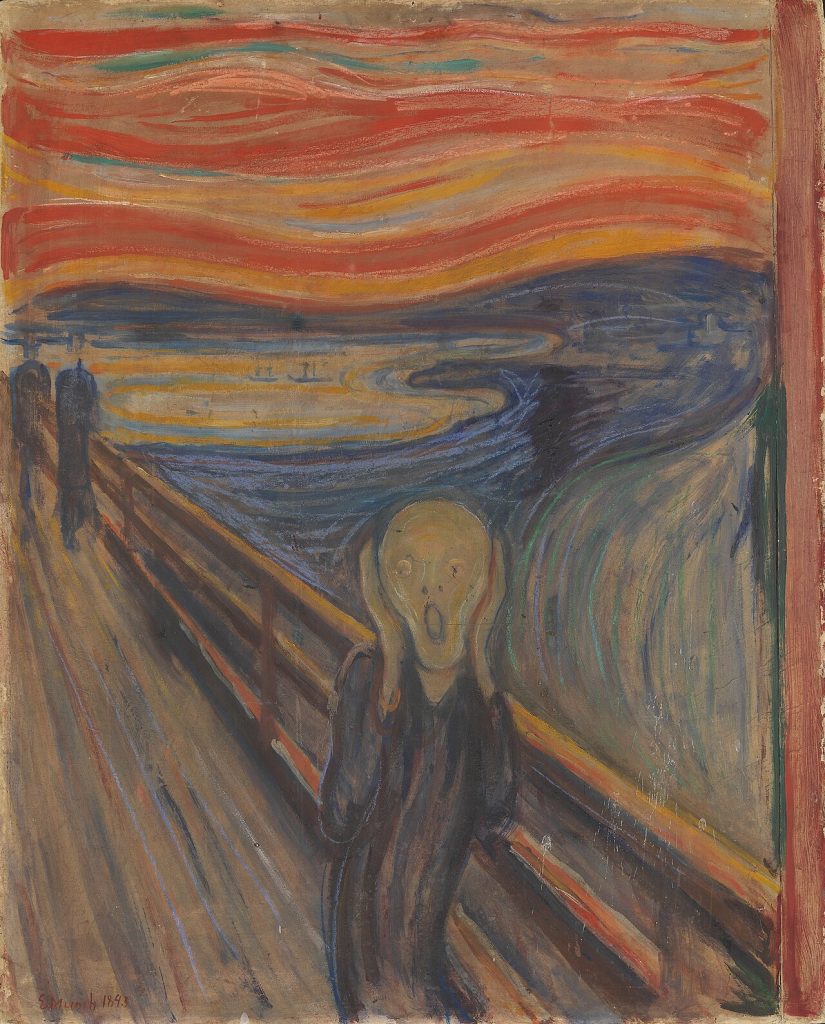 El grito de Edvard Munch como imagen asociada a la angustia existencial