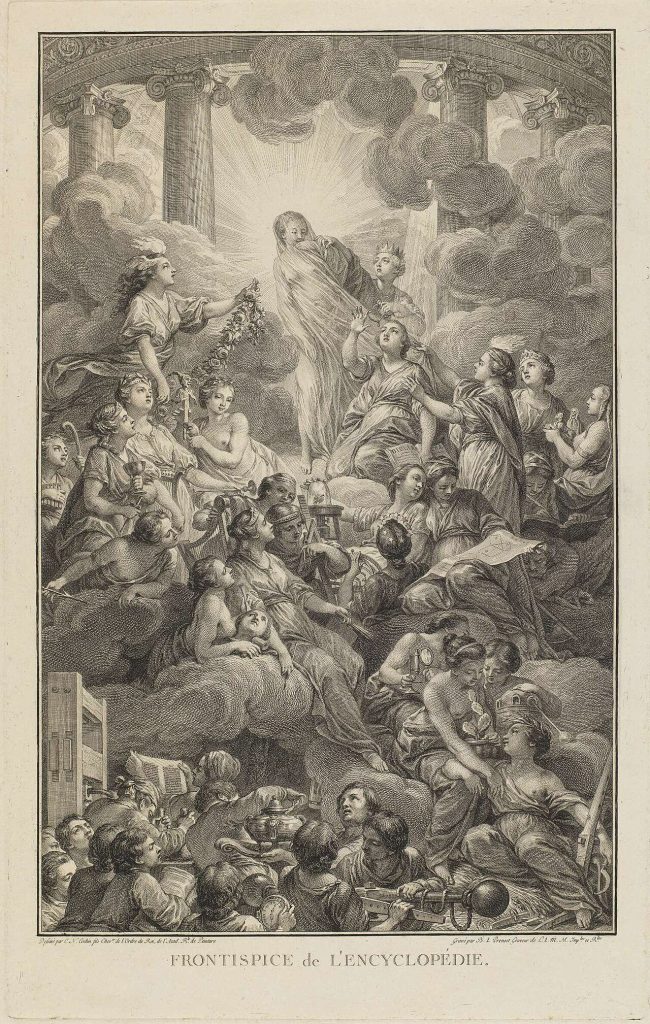 Frontispicio de la Enciclopedia como símbolo de la Ilustración