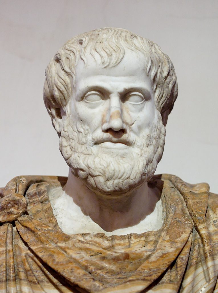 Busto de Aristóteles, filósofo griego del siglo IV a. C.