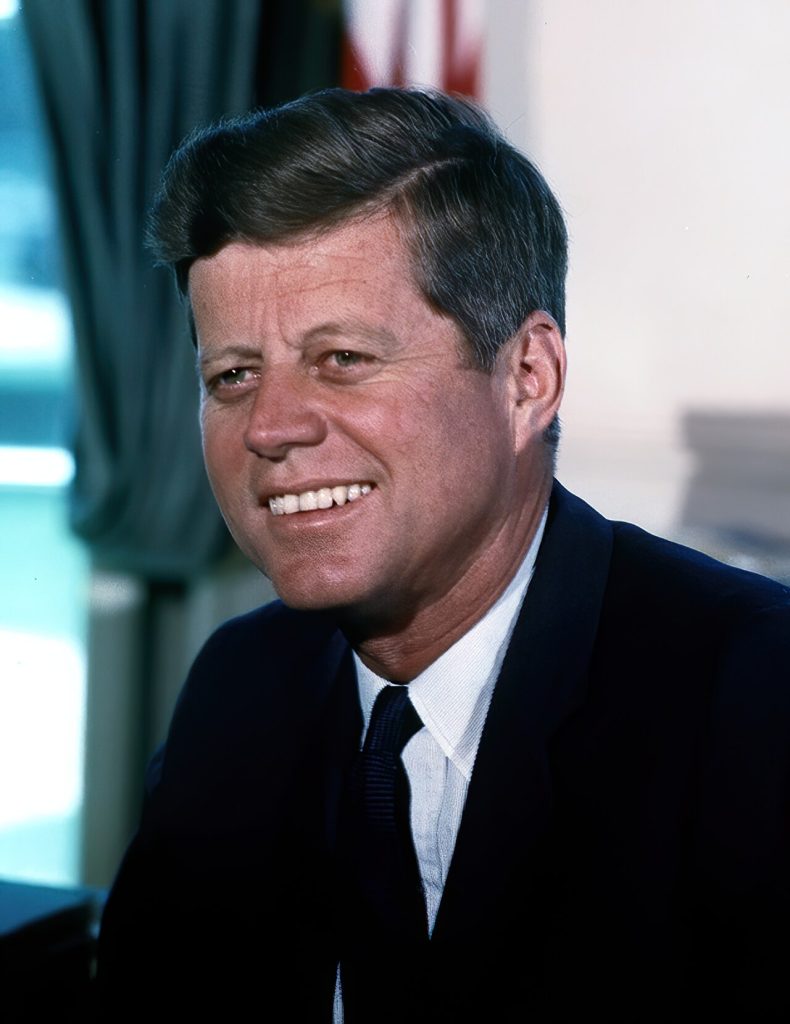 Retrato del presidente estadounidense John F. Kennedy